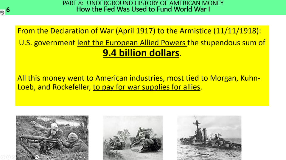 By 1918, the loans from the U.S. government to the allied powers reached $9.4 billion